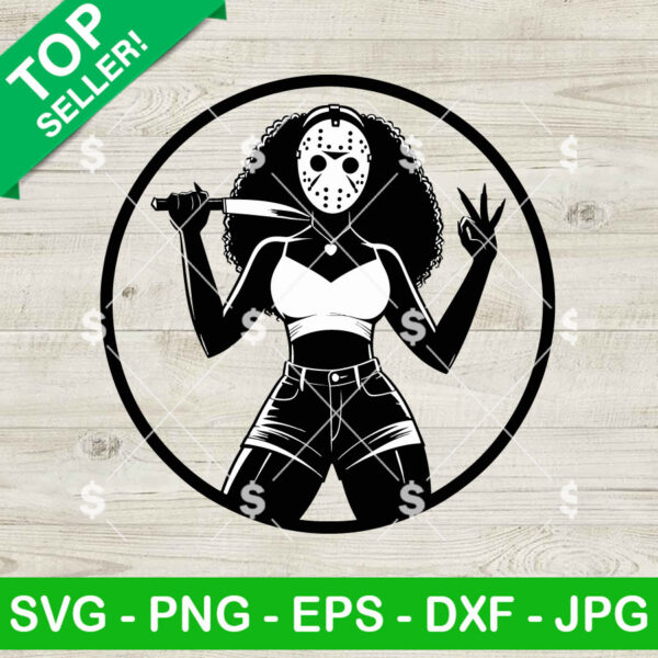 Jason Voorhees Black Woman SVG, Jason Voorhees Woman SVG, Halloween Horror SVG