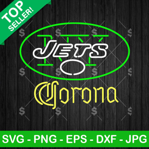 NY Jets Corona Beer Neon Logo SVG