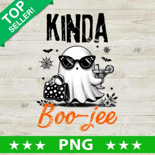 Kinda BooJee Cute Ghost Halloween PNG