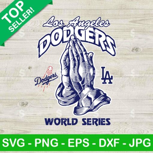 Los Angeles Dodgers World Series Pray SVG