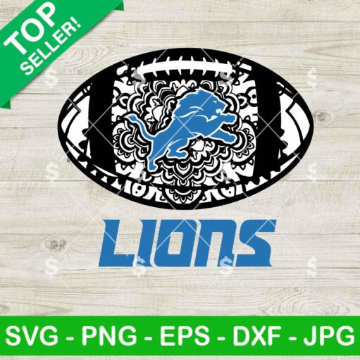 Detroit Lions Football Mandala SVG