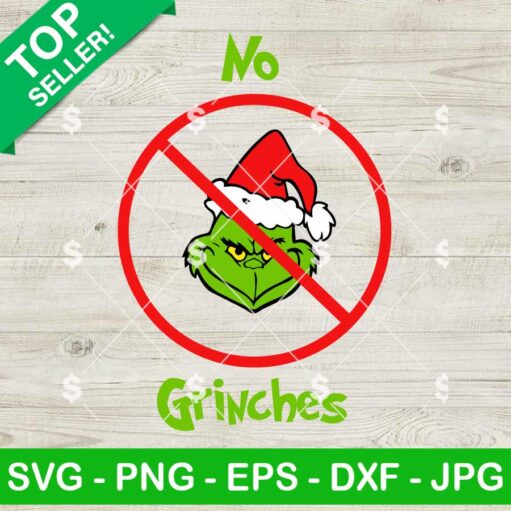 No Grinches Forbidden sign SVG