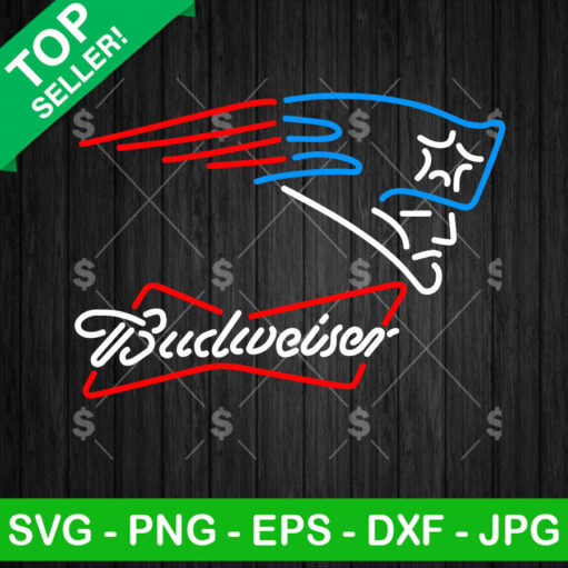 New England Patriots Budweiser Neon Logo SVG