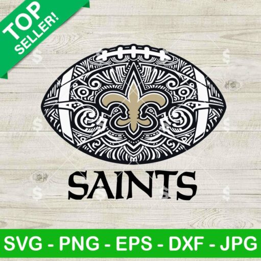 New Orleans Saints Football Mandala SVG