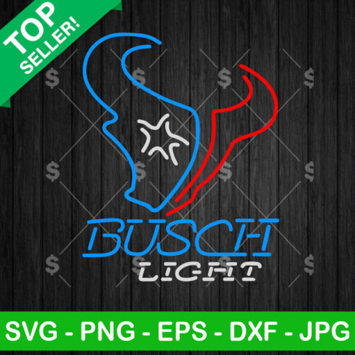 Houston Texans Busch Light Neon Logo SVG