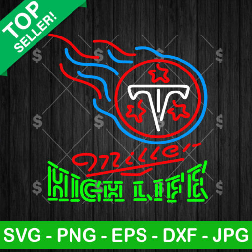 Tennessee Titans Miller Beer Neon Logo SVG