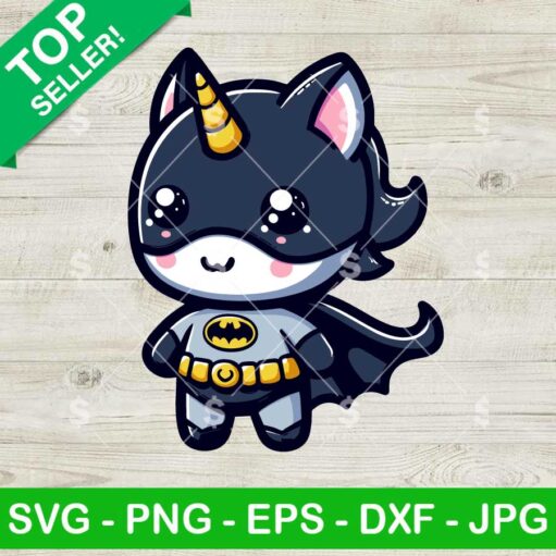 Unicorn Batman Costume SVG