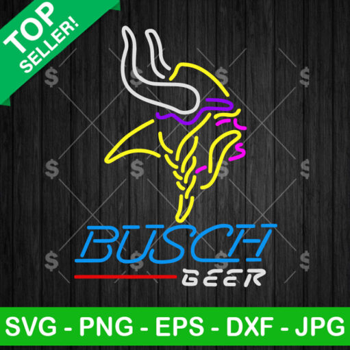 Minnesota Vikings Busch Beer Neon SVG