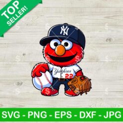 Sesame Street New York Yankees Baseball SVG, Sesame Street Baseball MLB SVG, Elmo New York Yankees SVG