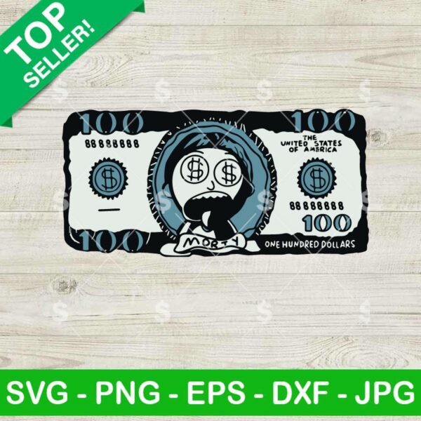 100 Dollars Rick And Morty SVG