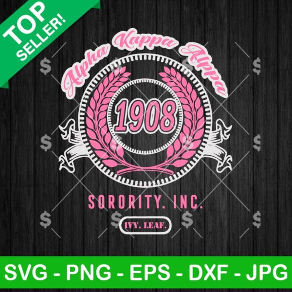 Alpha Kappa Alpha 1908 Sorority SVG, Alpha Kappa Alpha SVG, Student Group SVG PNG