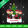Snoopy The Peanuts Atlanta Falcons Christmas SVG