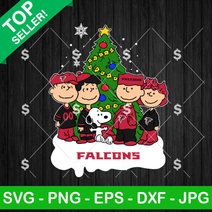 Snoopy The Peanuts Atlanta Falcons Christmas SVG, Snoopy And Friends NFL Christmas SVG, The Peanuts SVG