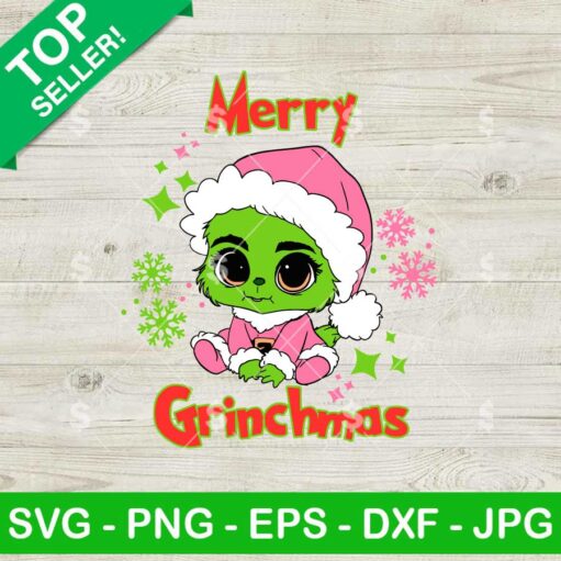 Baby Grinch Merry Grinchmas SVG