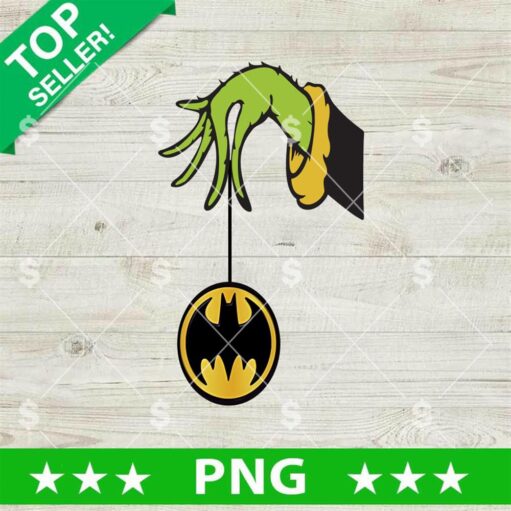 Batman Grinch Hand Ornament PNG