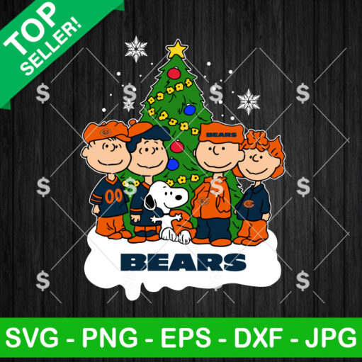 Snoopy The Peanuts Chicago Bears Christmas SVG