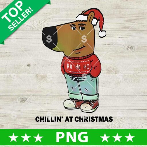 Chill Guy Meme Chillin At Christmas PNG