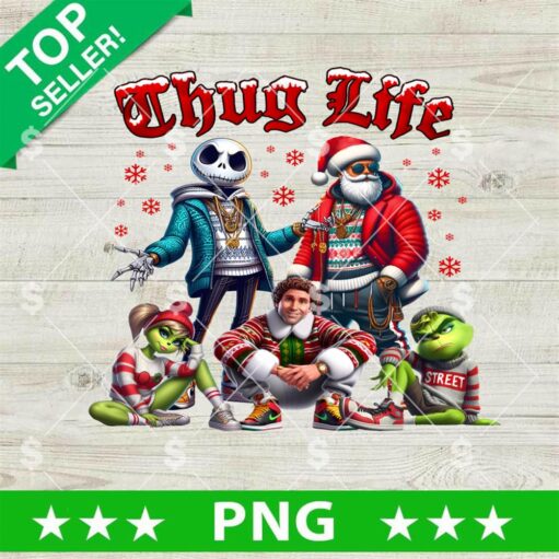 Christmas Thug Life Santa's Grinch Friends PNG