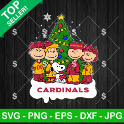 Snoopy The Peanuts Arizona Cardinals Christmas SVG, Snoopy And Friends NFL Christmas SVG, The Peanuts Football SVG