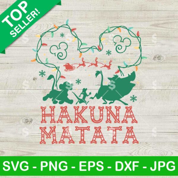 Christmas Animal Kingdom SVG, Hakuna Matata SVG, Hakuna Matata Christmas SVG