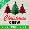 Christmas Crew Buffalo Plaid Trees PNG