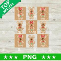 Christmas Disney Gingerbread PNG, Gingerbread Cookie Mickey PNG, Christmas Mouse Head Candy Christmas Sublimation PNG