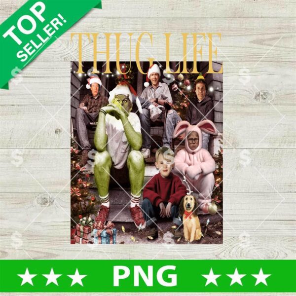 Christmas Friends Thug life PNG, Thug Life Merry Christmas PNG, Grinch Friends Christmas PNG