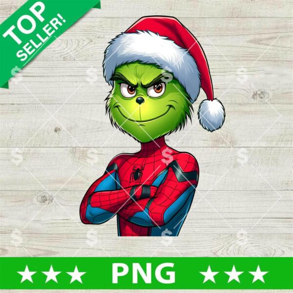 Christmas Grinch Superhero Spiderman PNG, Spiderman Grinch Christmas PNG, Christmas Superhero Sublimation
