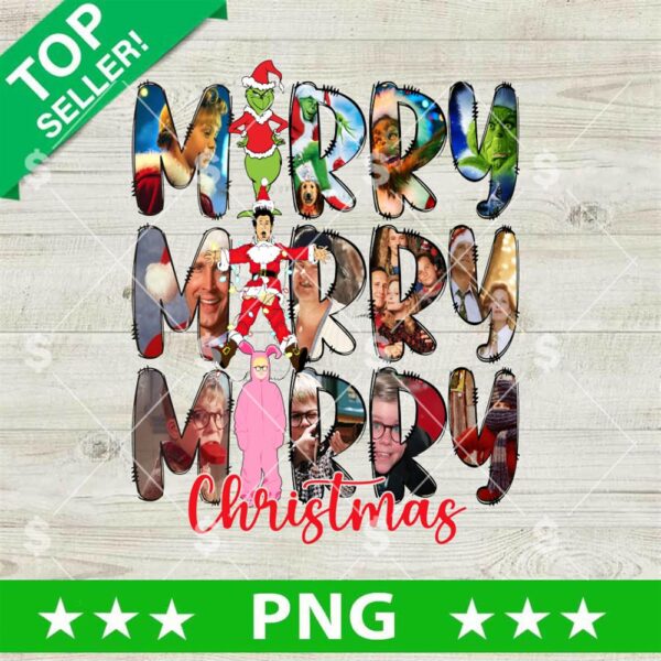 Christmas Movie Characters Merry Merry Christmas PNG