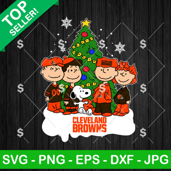 Snoopy The Peanuts Cleveland Browns Christmas SVG