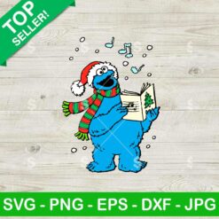 Cookie Monster Christmas SVG, Sesame Street Cookie Monster SVG, Sesame Street Christmas SVG
