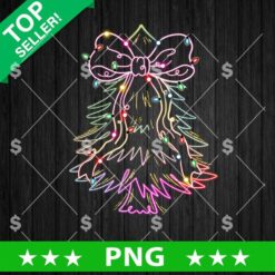 Coquette Bow Christmas Tree PNG