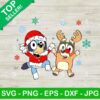 Cute Couple Bluey and Bingo Christmas SVG