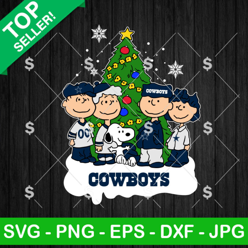 Snoopy The Peanuts Dallas Cowboys Football Christmas SVG