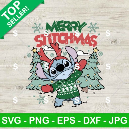 Disney Merry Stitchmas SVG