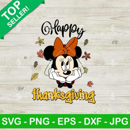 Disney Minnie Mouse Happy Thanksgiving SVG