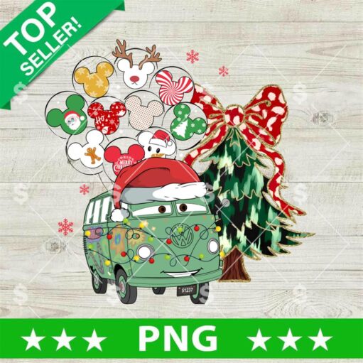 Fillmore Disney Cars Coquette Glitter Christmas PNG