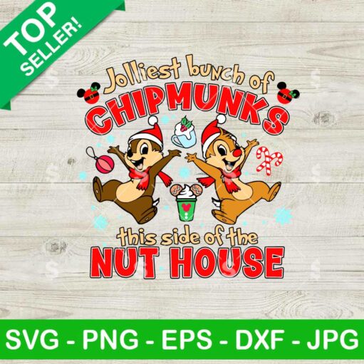 Funny Chip Dale Chipmunks Christmas SVG