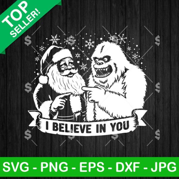 Funny Santa Claus and Yeti SVG