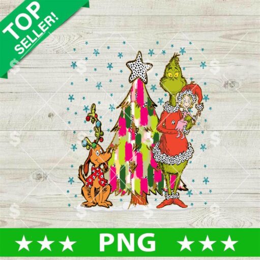 Glitter Grinch Max Dog Christmas PNG