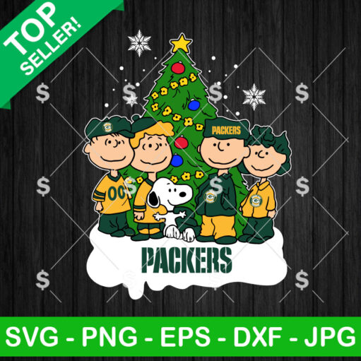 Green Bay Packers Snoopy Christmas Football Fan SVG