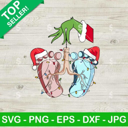 Grinch Baby Feet SVG