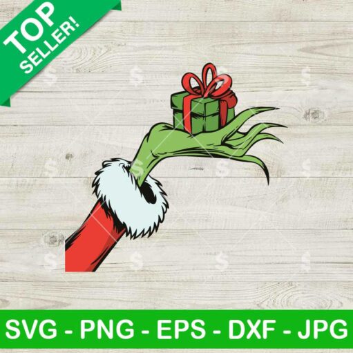 Grinch Hand Christmas Gift SVG