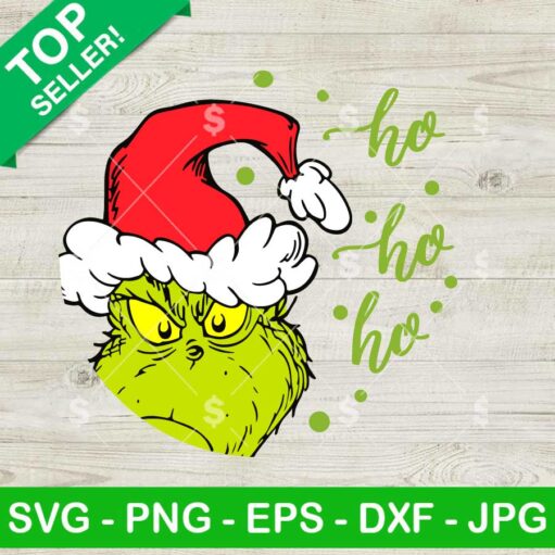 Grinch Face Ho Ho Ho SVG