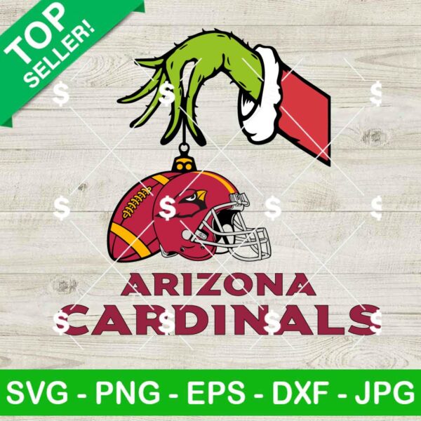 Grinch Hand Arizona Cardinals Football SVG, Grinch Football NFL SVG SVG, Grinch Hand Ornament SVG
