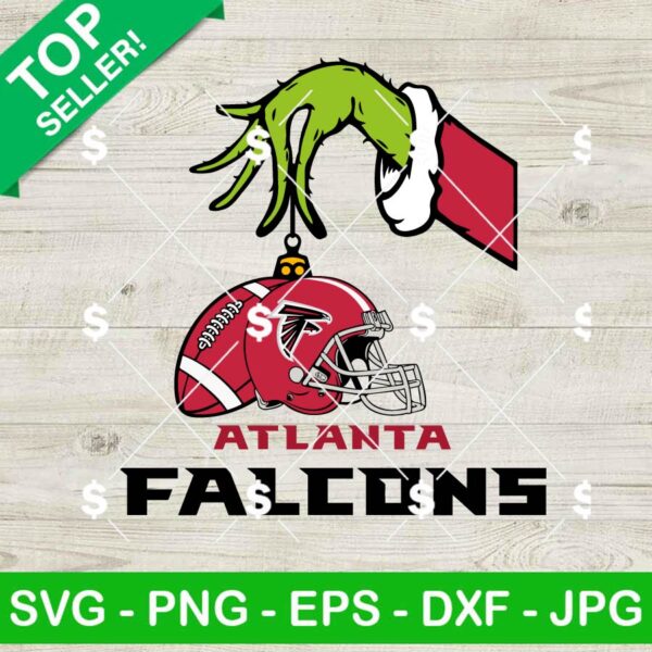 Grinch Hand Atlanta Falcons Football SVG, Grinch Football NFL SVG SVG, Grinch Football Christmas SVG