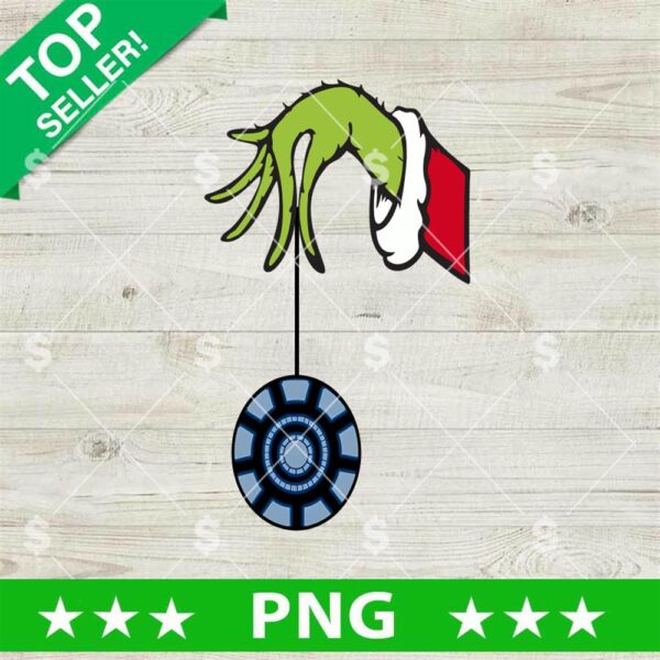 Grinch Hand Iron Man Logo PNG, Grinch Iron Man Christmas PNG, Marvel Christmas Sublimation