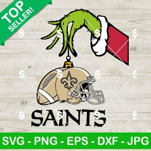 Grinch Hand New Orleans Saints Football SVG