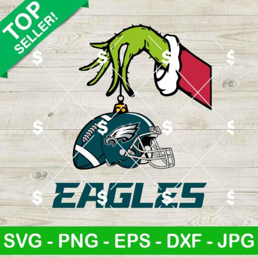 Grinch Hand Philadelphia Eagles Football SVG