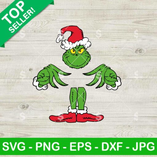 Grinch Head Hands and Feet SVG